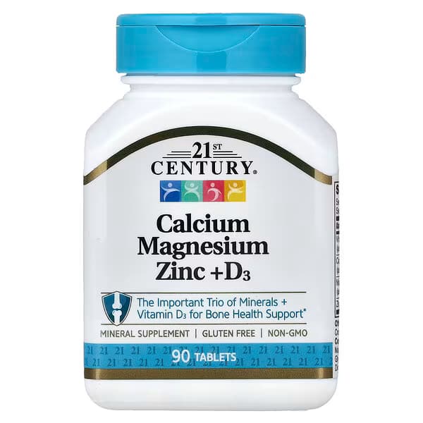 21st, Calcium Magnesium Zinc+D3, 90 tab