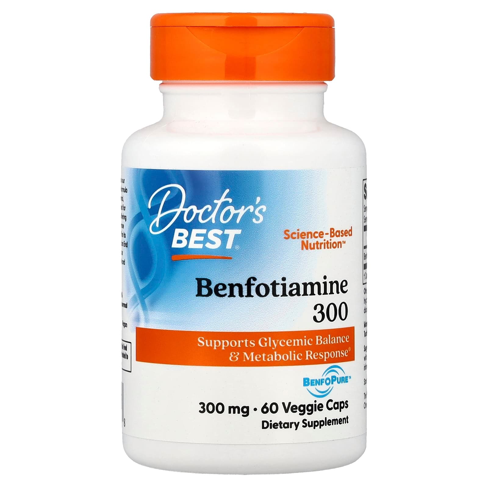 Dr. Best Benfotiamine 300 mg - 60 Veggie Capsules | Dr. Best Benfotiamine 300 mg