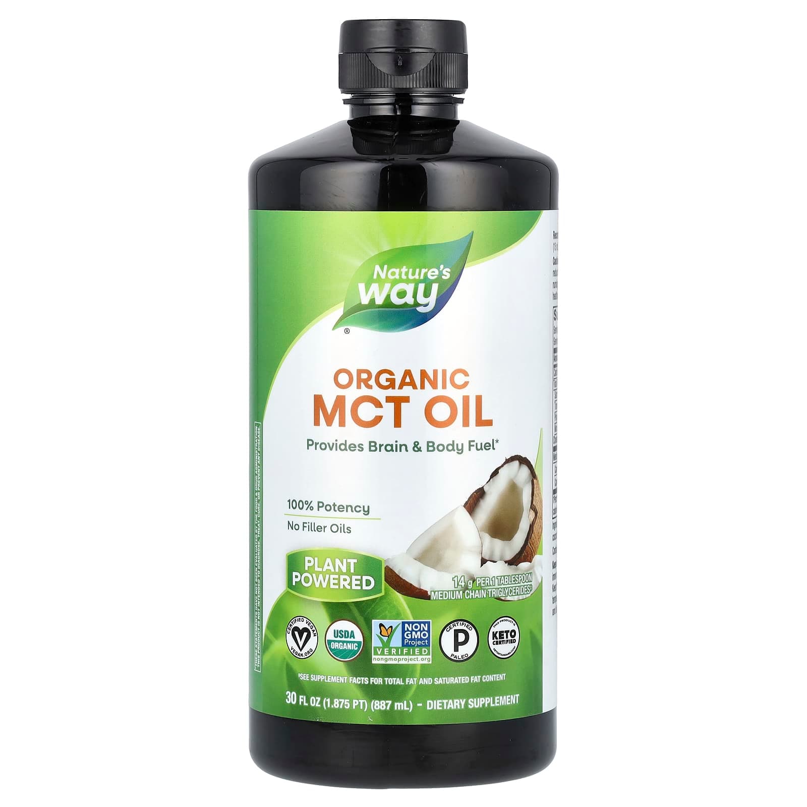 Nature's Way, Organic MCT oil. 887 ml