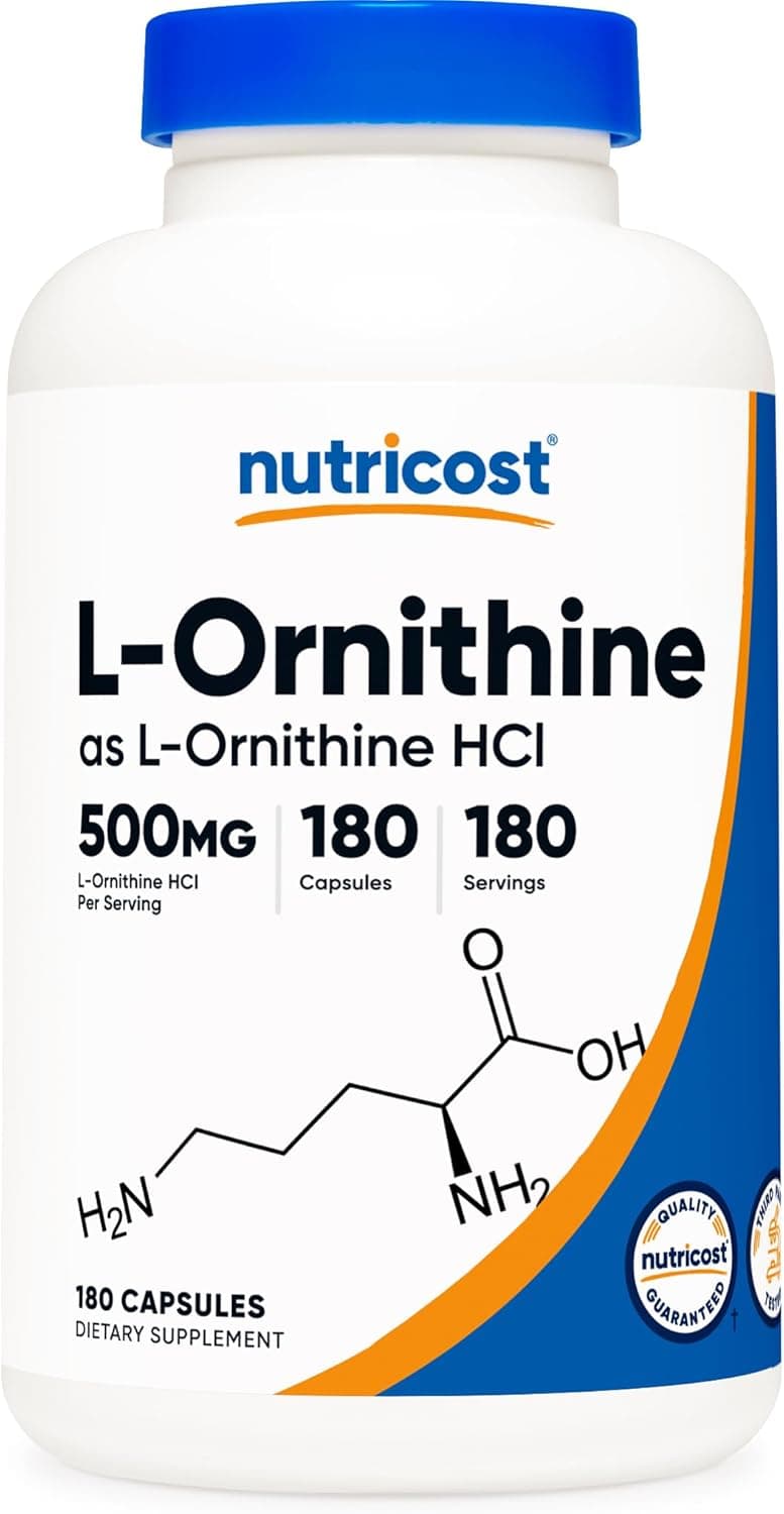 Nutricost L-Ornithine 500 mg - 180 Capsules