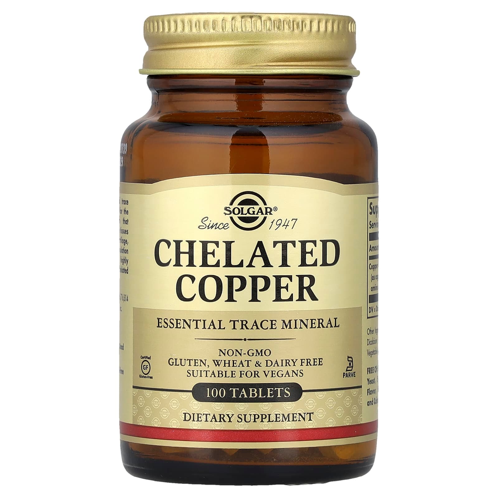 سولجار النحاس المخلبي 100 قرص | Solgar Chelated Copper | مكمل النحاس عالي الامتصاص