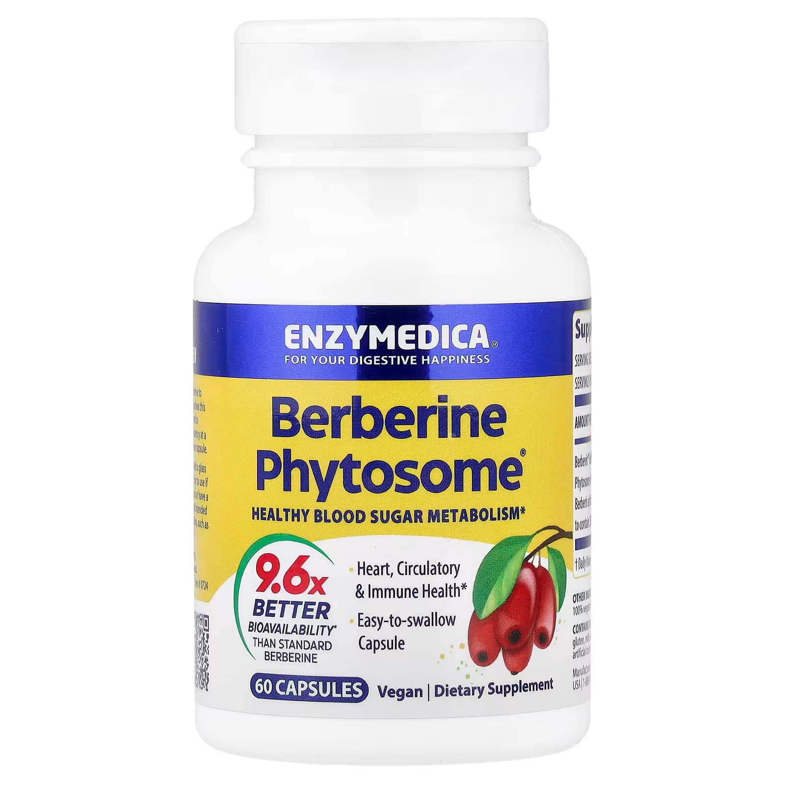 Enzymedica, Berberine Phytosome, 60 cap