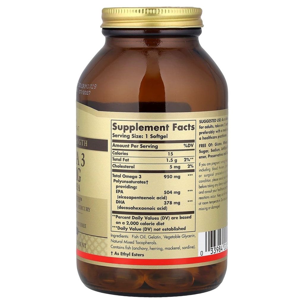 Solgar, Omega 3, Triple srength, 950 mg, 100 soft 2