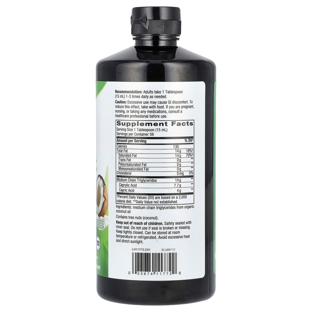 Nature's Way, Organic MCT oil. 887 ml 2