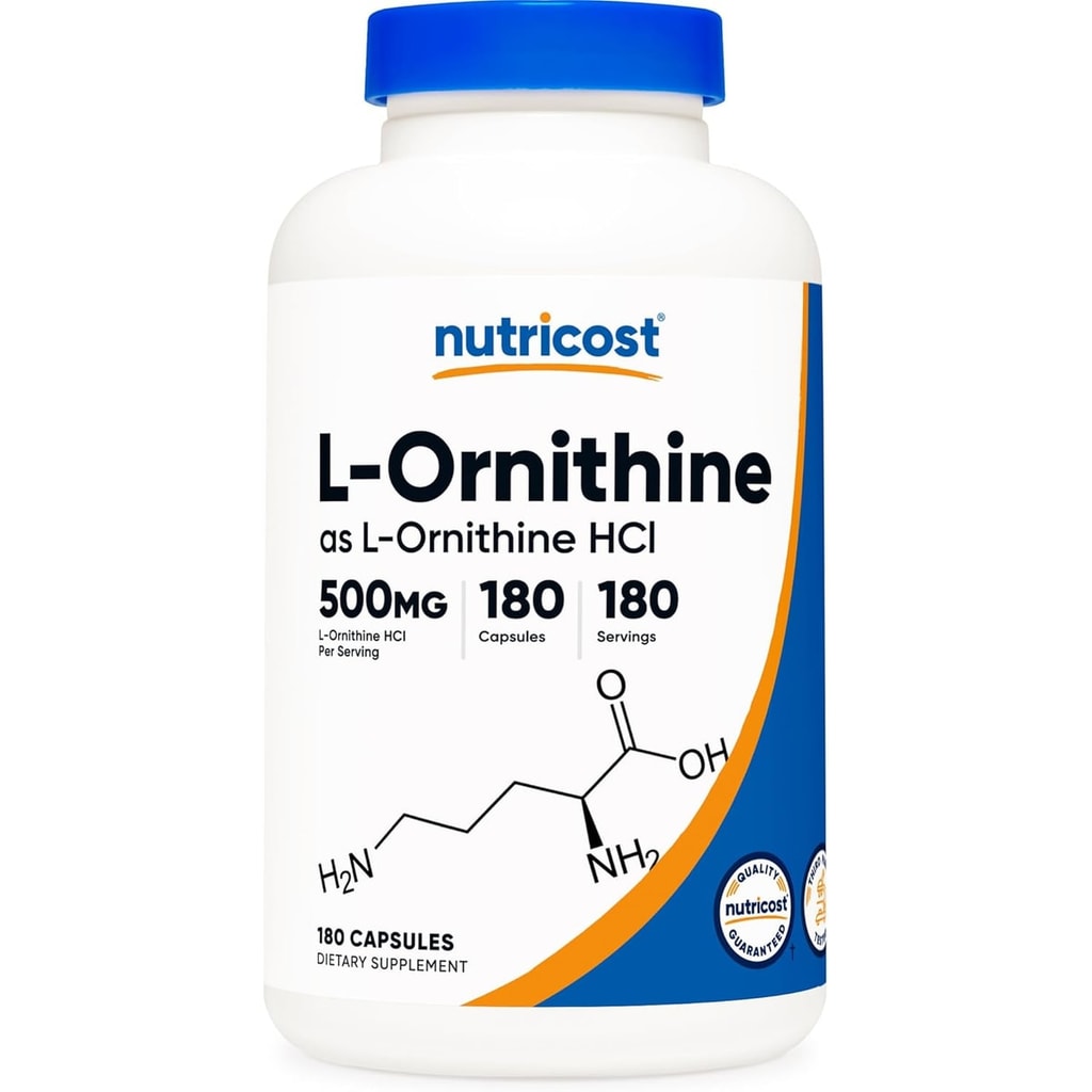 Nutricost L-Ornithine 500 mg - 180 Capsules 1