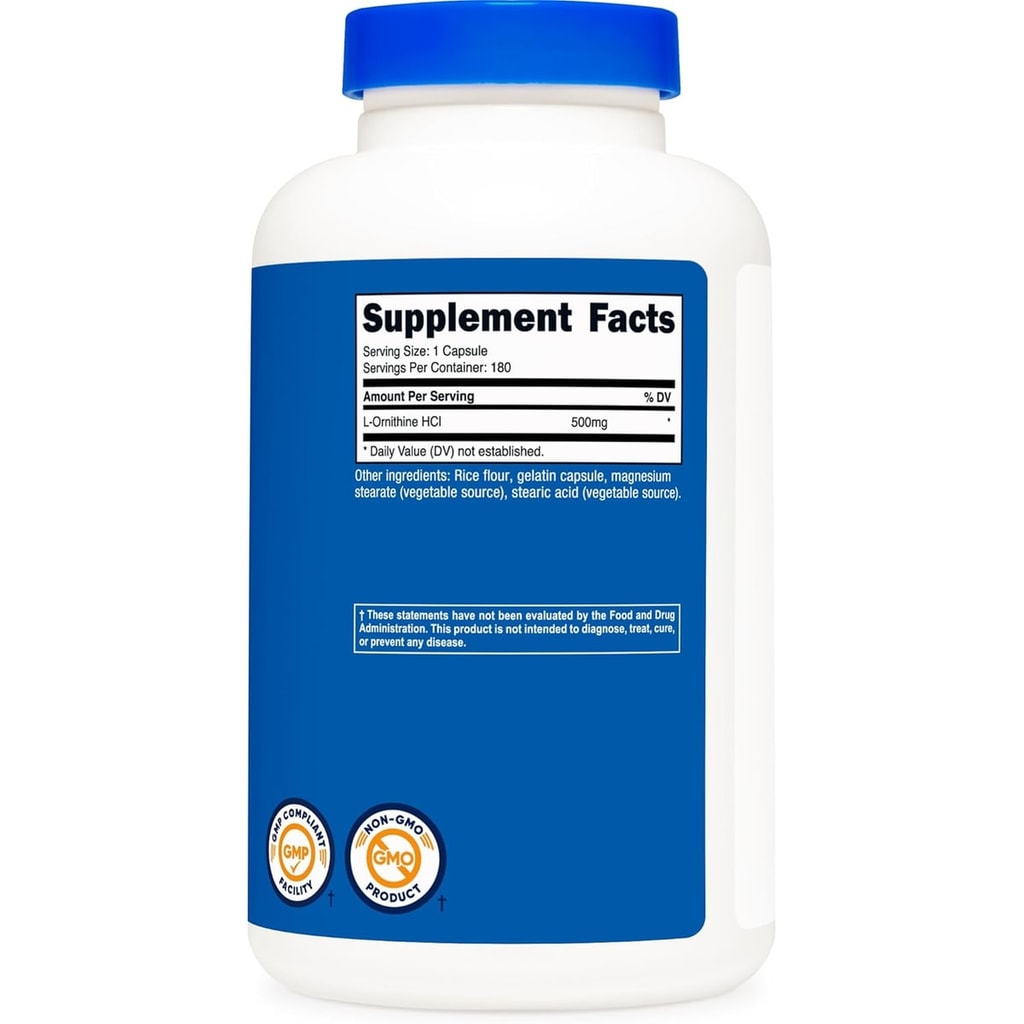 Nutricost L-Ornithine 500 mg - 180 Capsules 2