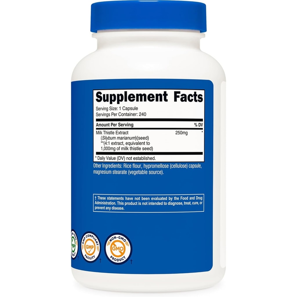 Nutricost Milk Thistle 1000mg 240 كبسولة 2