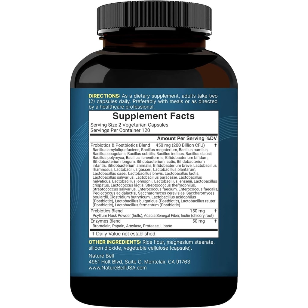 Naturebell بروبيوتيك 200 مليار CFU 240 كبسولة 2