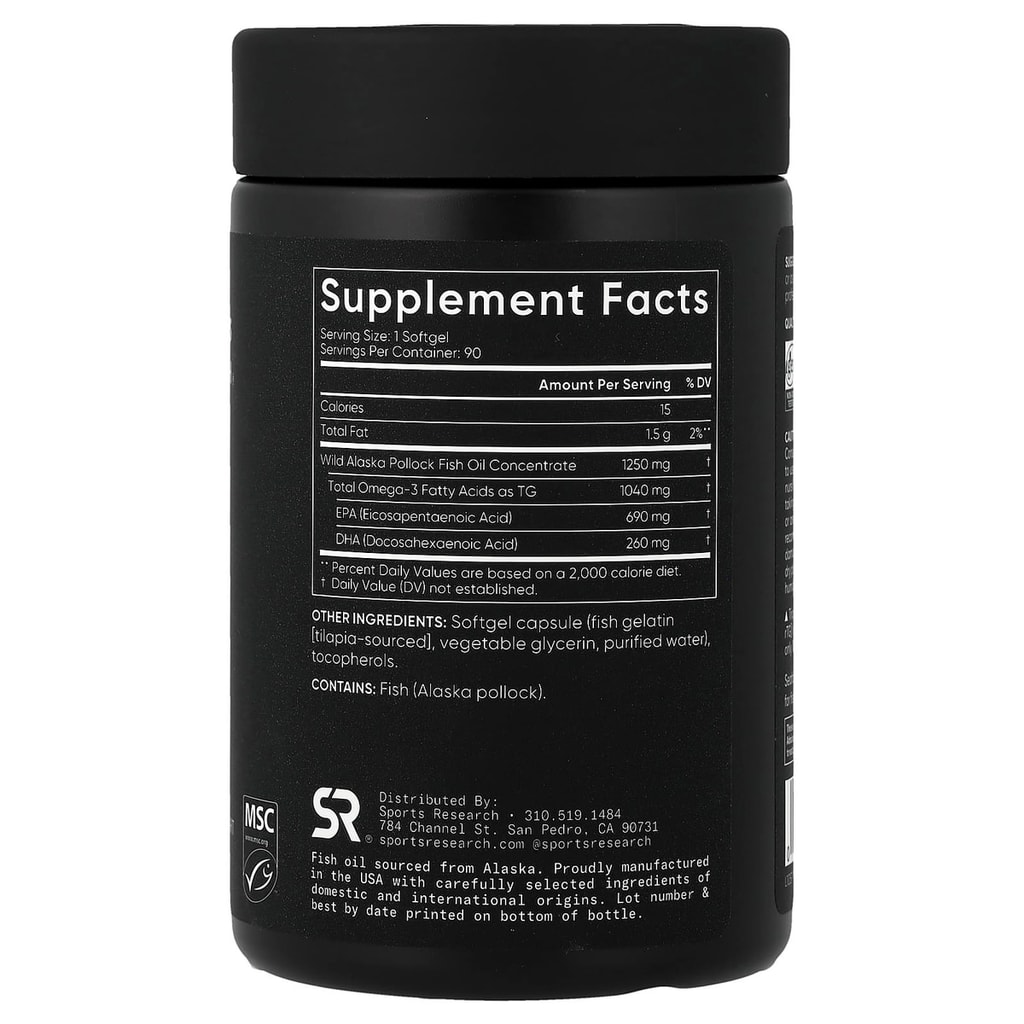 SR, Alaskan Omega-3 Fish Oil, 90 Softgels 2
