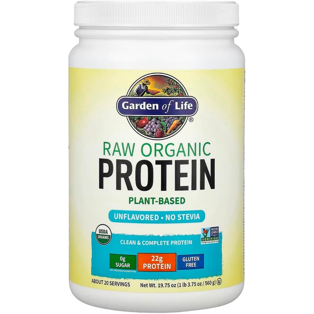 بروتين خام عضوي غير منكه من جاردن أوف لايف (560 جم) - Garden of Life RAW Organic Protein, Unflavored, 1 lb 3.75 oz 1